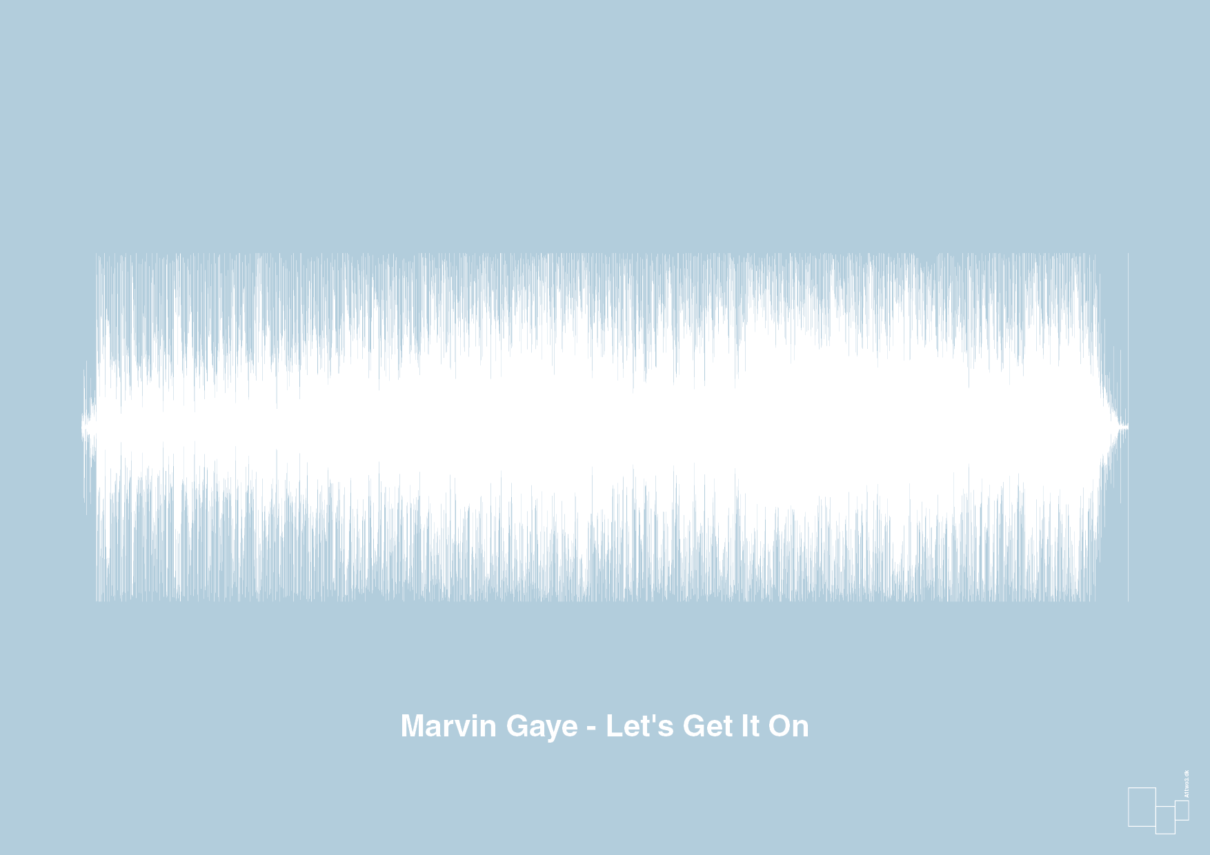 plakat: marvin gaye - let's get it on - heavenly blue-Soundwave-A1two3