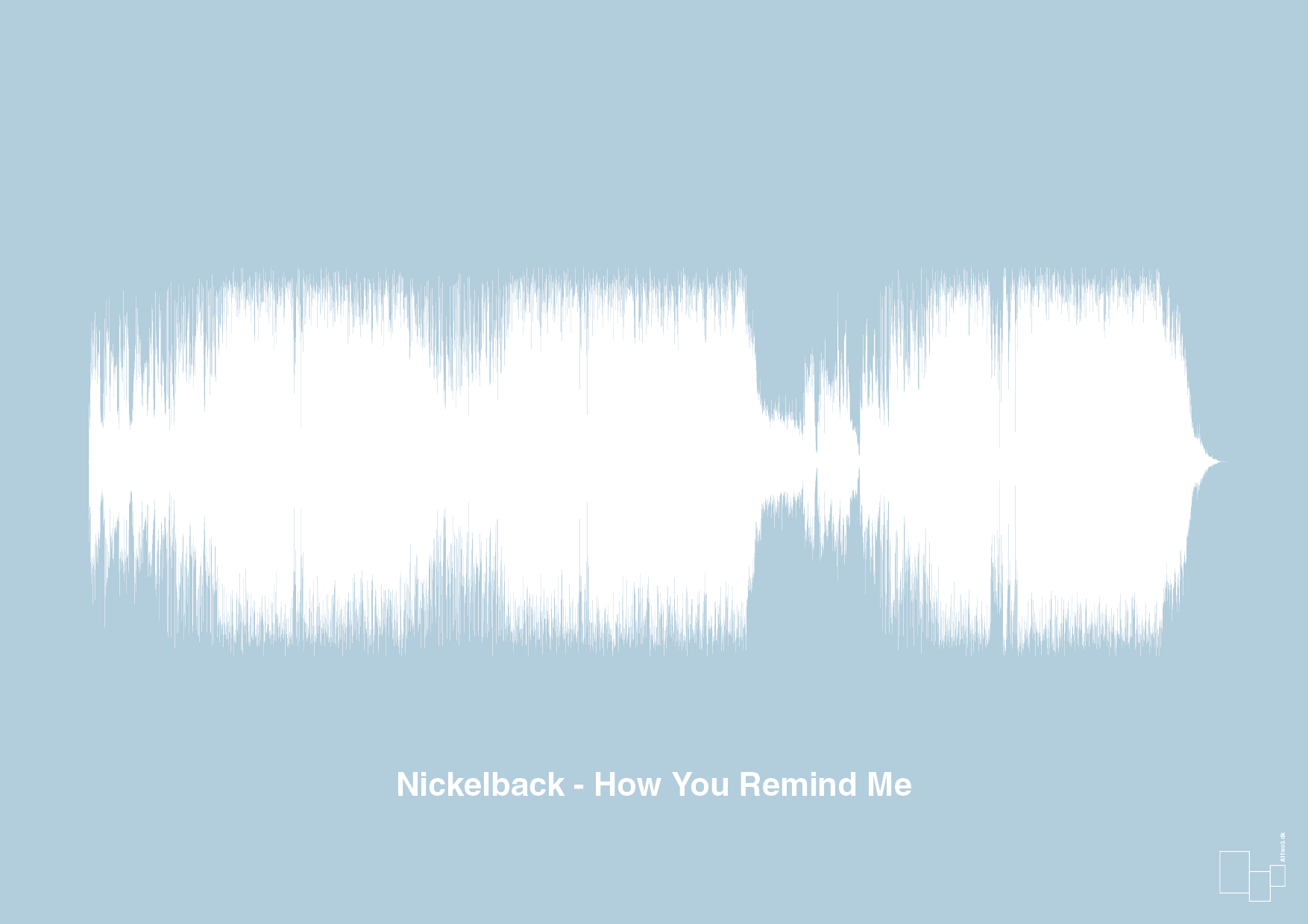 plakat: nickelback - how you remind me - heavenly blue-Soundwave-A1two3
