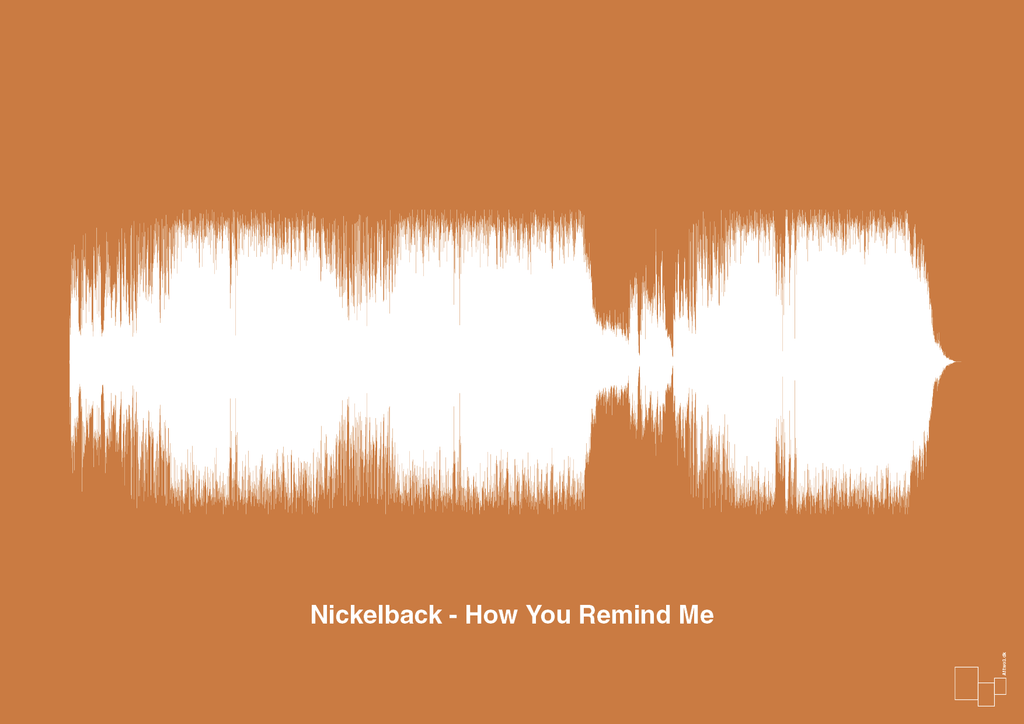 plakat: nickelback - how you remind me - rumba orange-Soundwave-A1two3