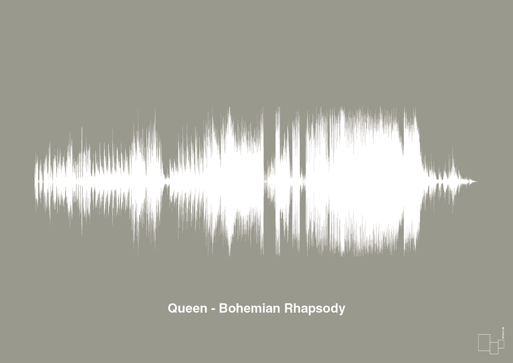 plakat: queen - bohemian rhapsody - battleship gray-Soundwave-A1two3