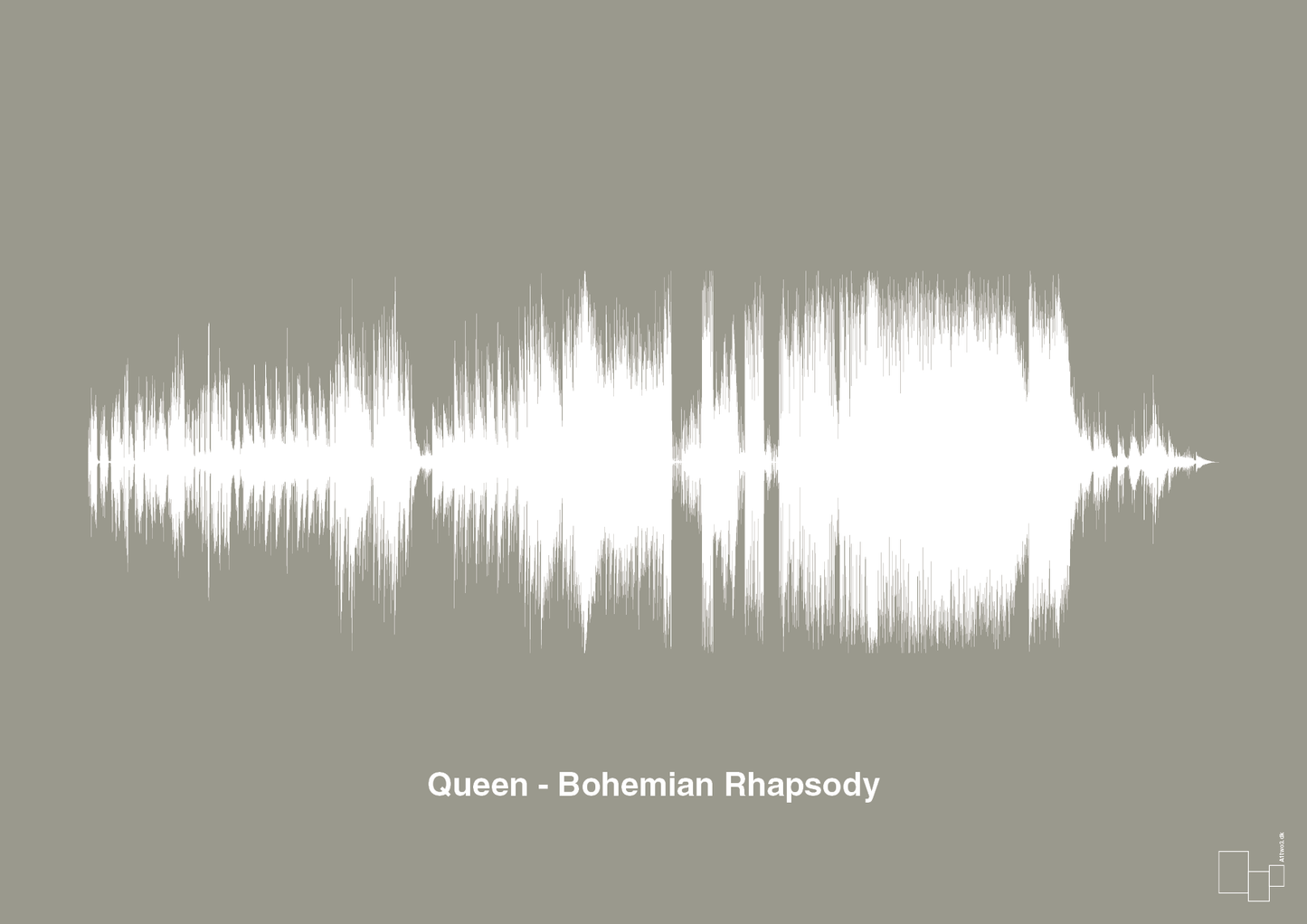plakat: queen - bohemian rhapsody - battleship gray-Soundwave-A1two3