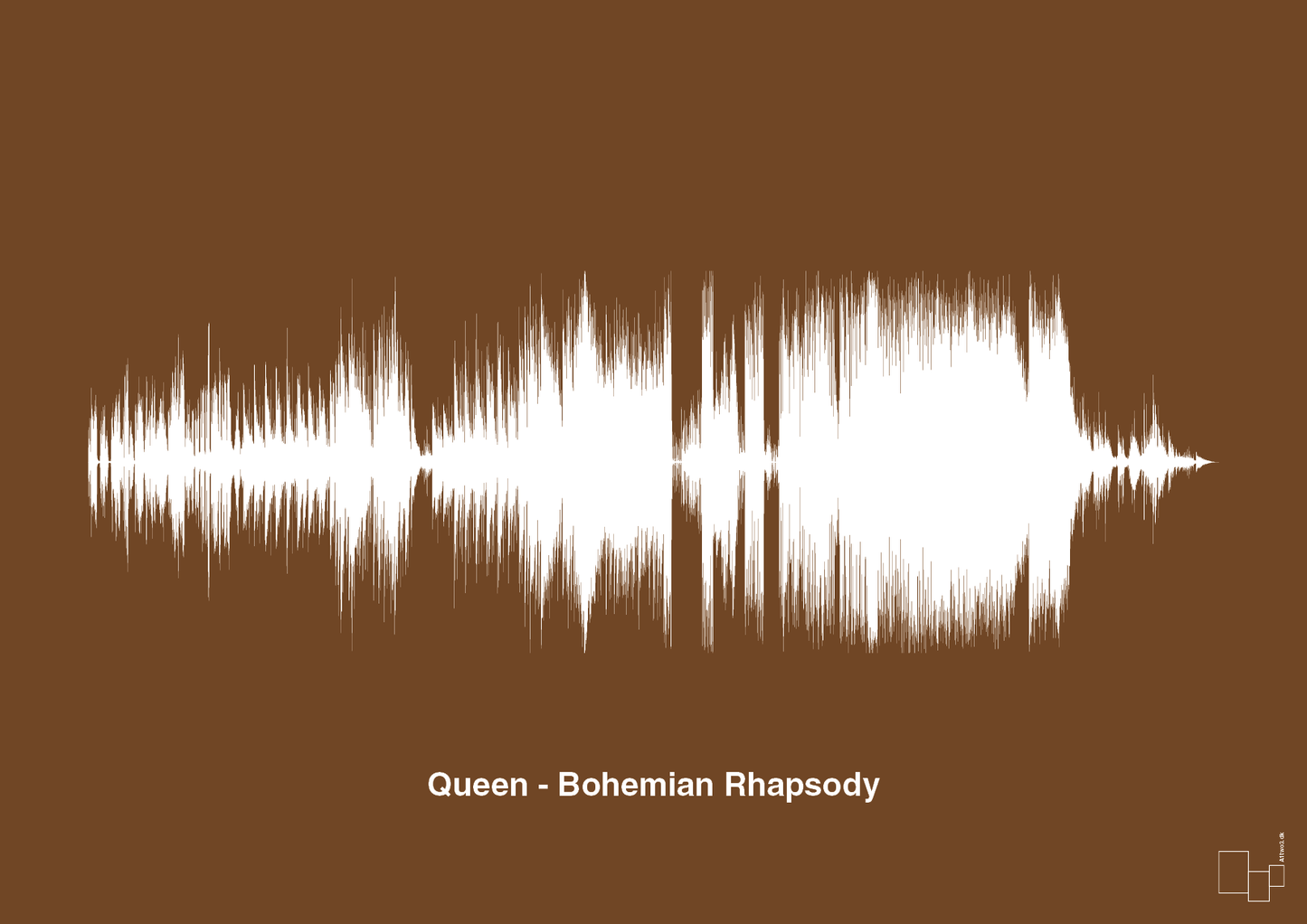 plakat: queen - bohemian rhapsody - dark brown-Soundwave-A1two3