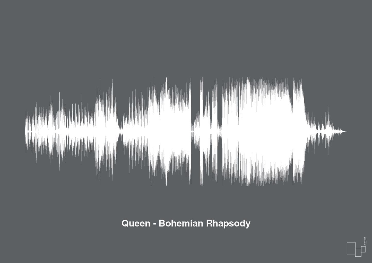 plakat: queen - bohemian rhapsody - graphic charcoal-Soundwave-A1two3
