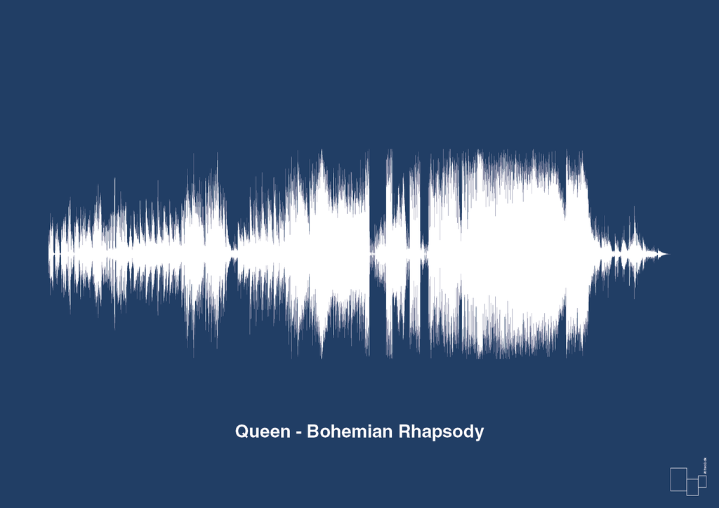 plakat: queen - bohemian rhapsody - lapis blue-Soundwave-A1two3