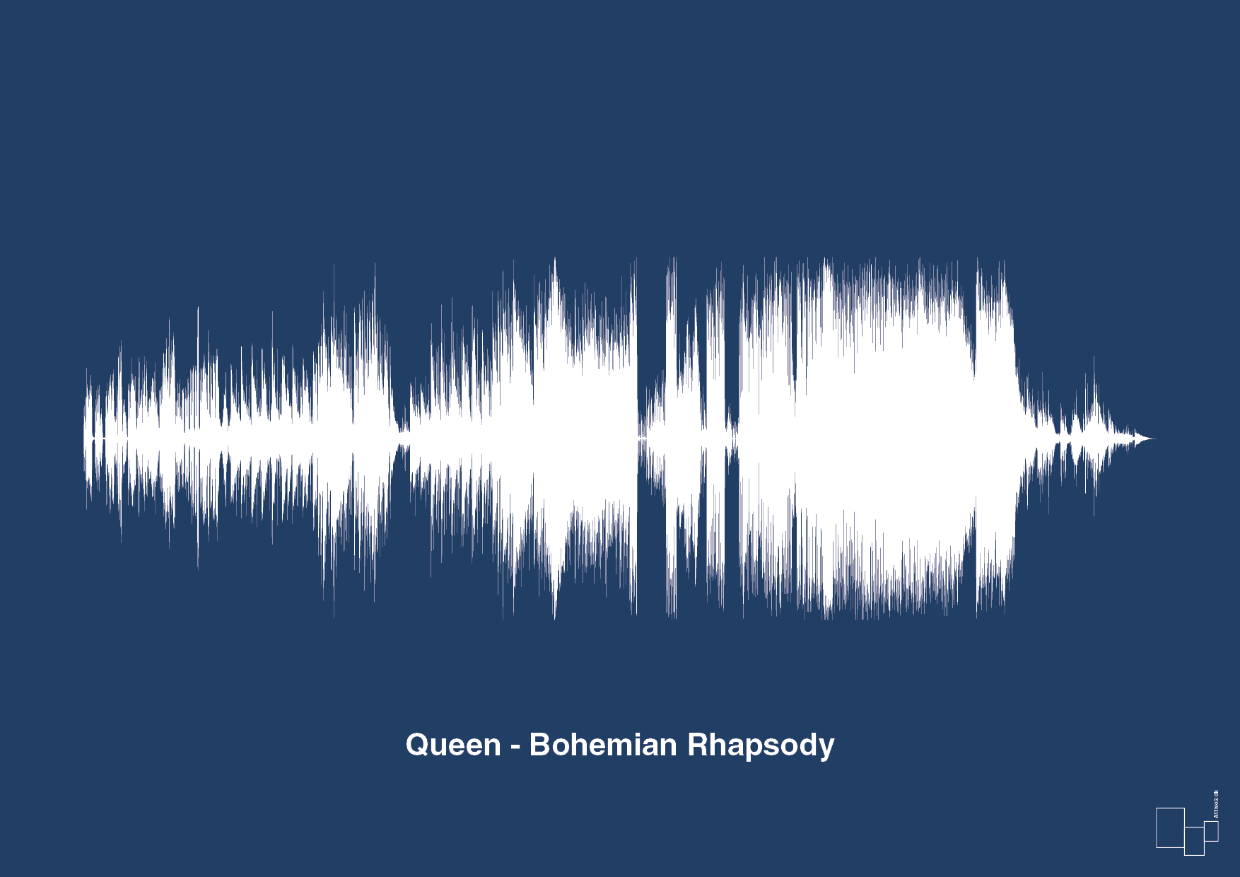 plakat: queen - bohemian rhapsody - lapis blue-Soundwave-A1two3