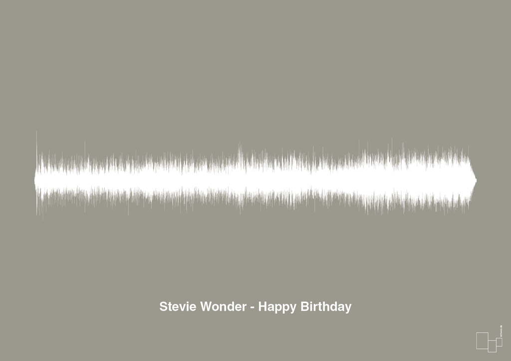 plakat: stevie wonder - happy birthday - battleship gray-Soundwave-A1two3