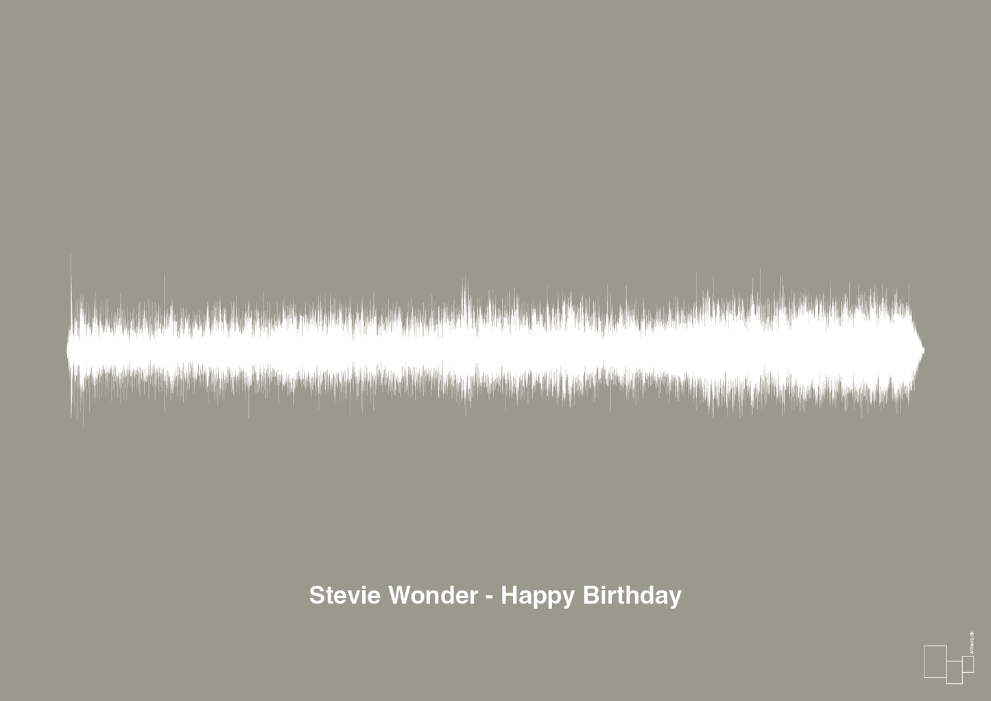 plakat: stevie wonder - happy birthday - battleship gray-Soundwave-A1two3