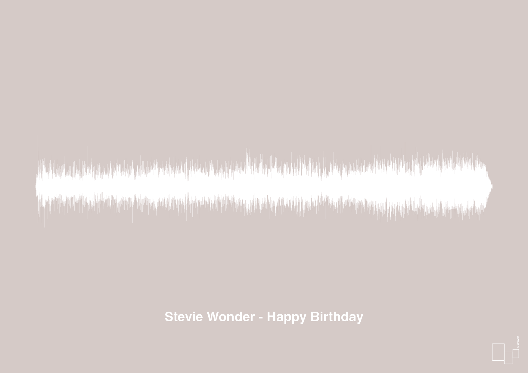 plakat: stevie wonder - happy birthday - broken beige-Soundwave-A1two3