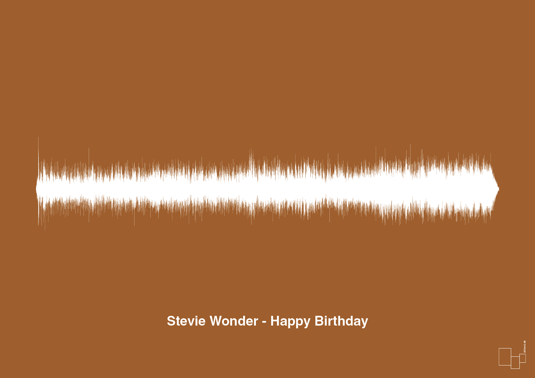 plakat: stevie wonder - happy birthday - cognac-Soundwave-A1two3