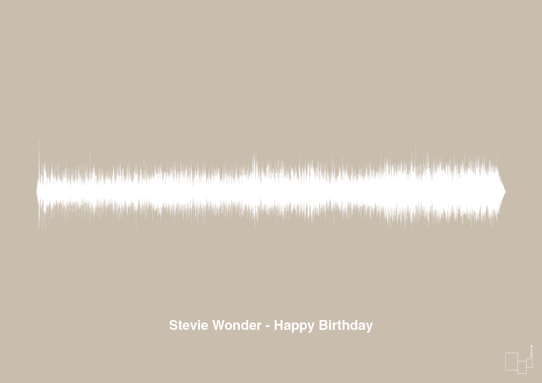 plakat: stevie wonder - happy birthday - creamy mushroom-Soundwave-A1two3
