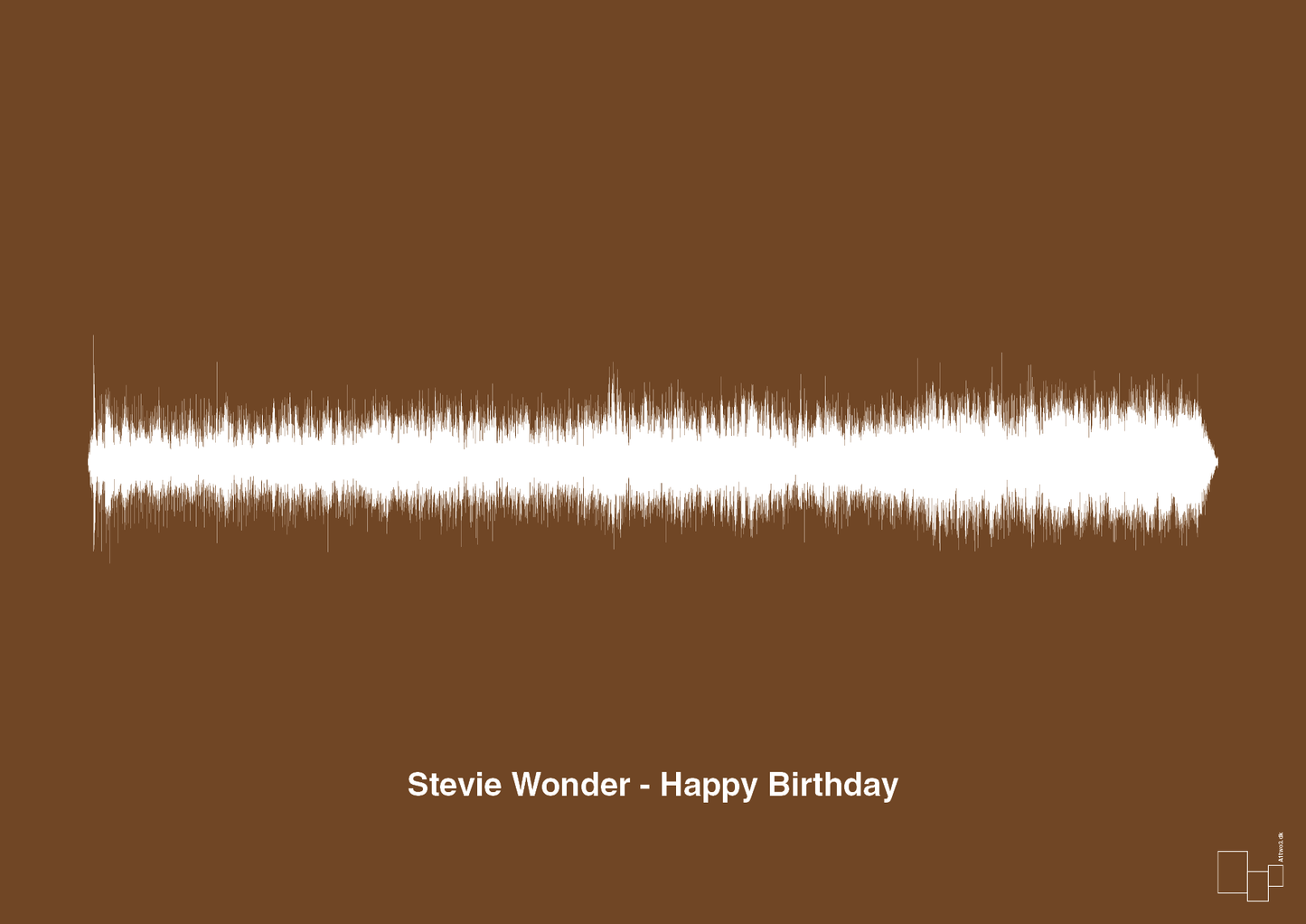 plakat: stevie wonder - happy birthday - dark brown-Soundwave-A1two3