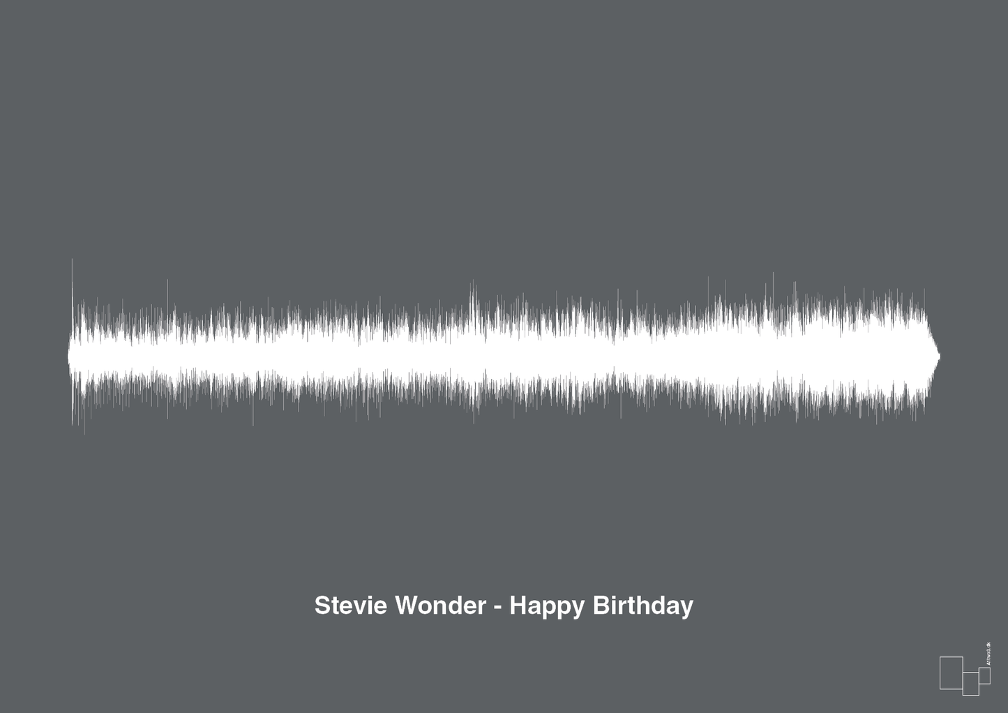 plakat: stevie wonder - happy birthday - graphic charcoal-Soundwave-A1two3