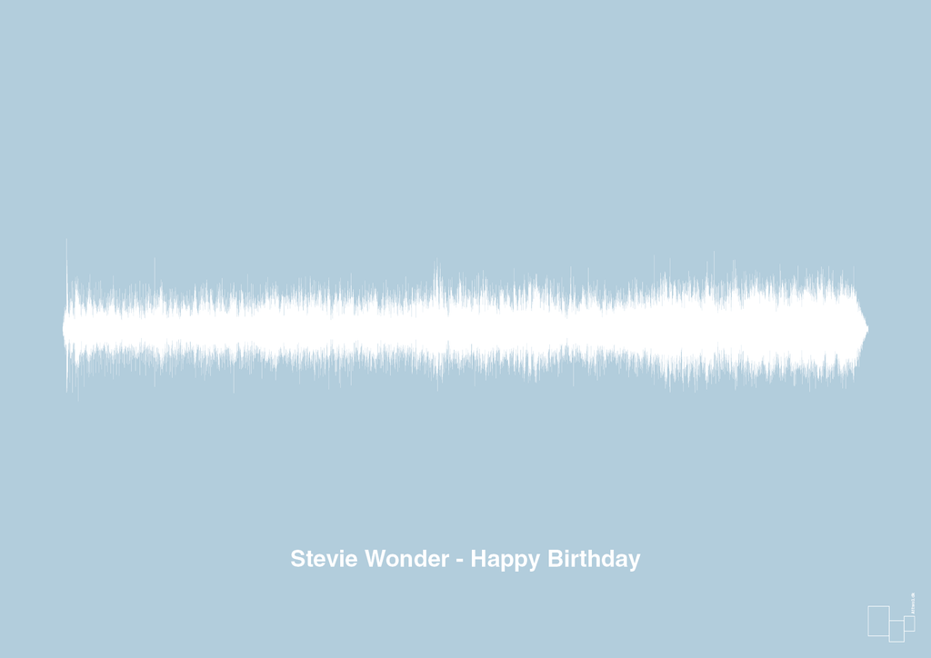 plakat: stevie wonder - happy birthday - heavenly blue-Soundwave-A1two3