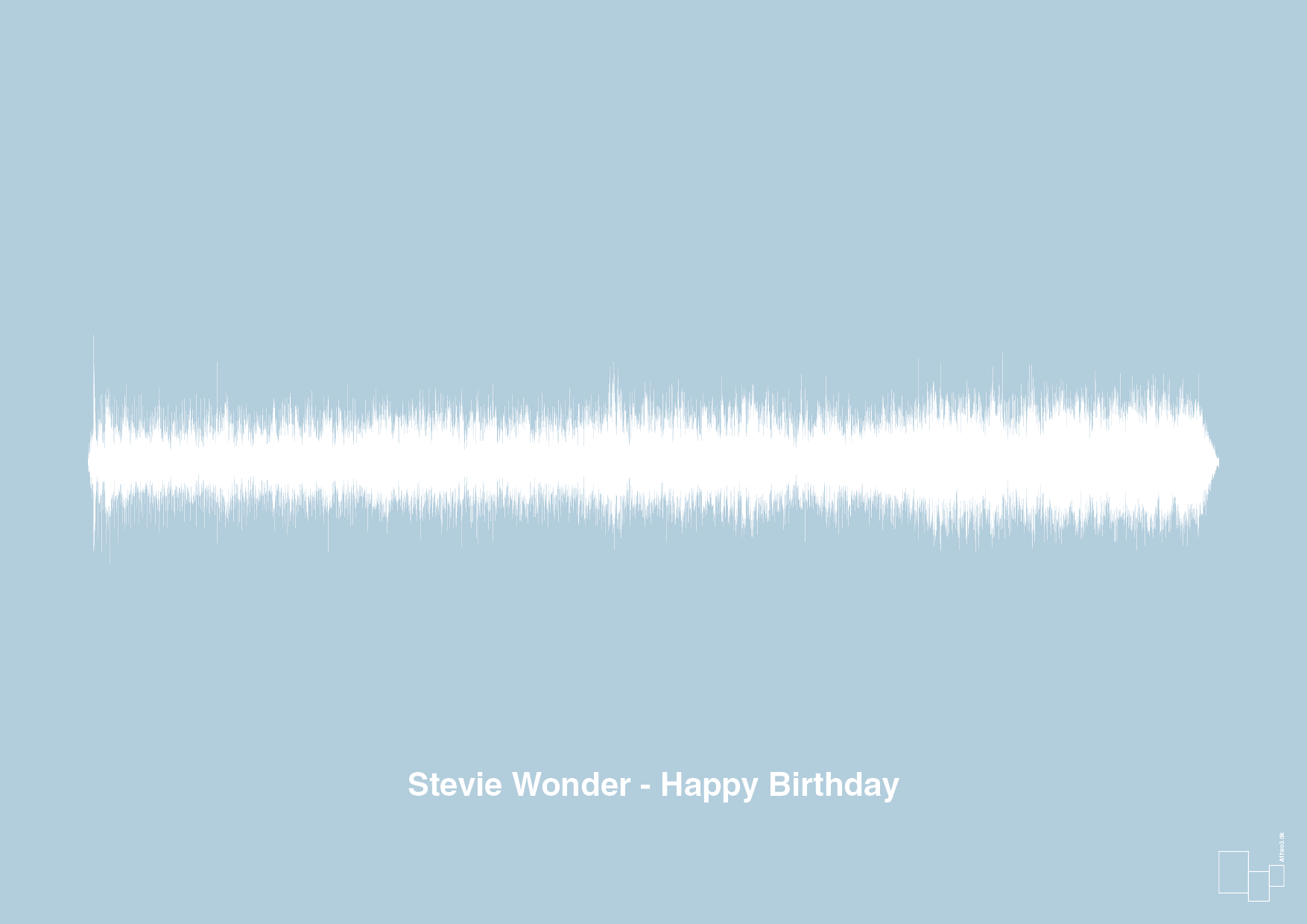 plakat: stevie wonder - happy birthday - heavenly blue-Soundwave-A1two3