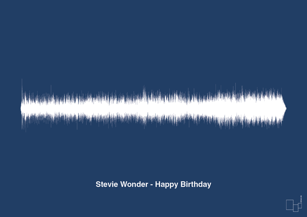 plakat: stevie wonder - happy birthday - lapis blue-Soundwave-A1two3
