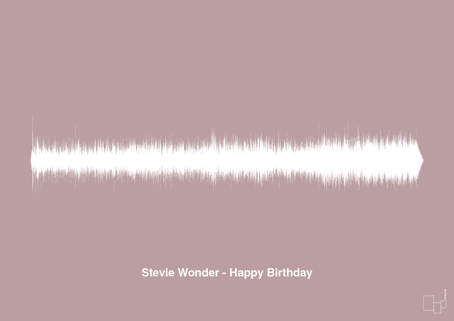 plakat: stevie wonder - happy birthday - light rose-Soundwave-A1two3