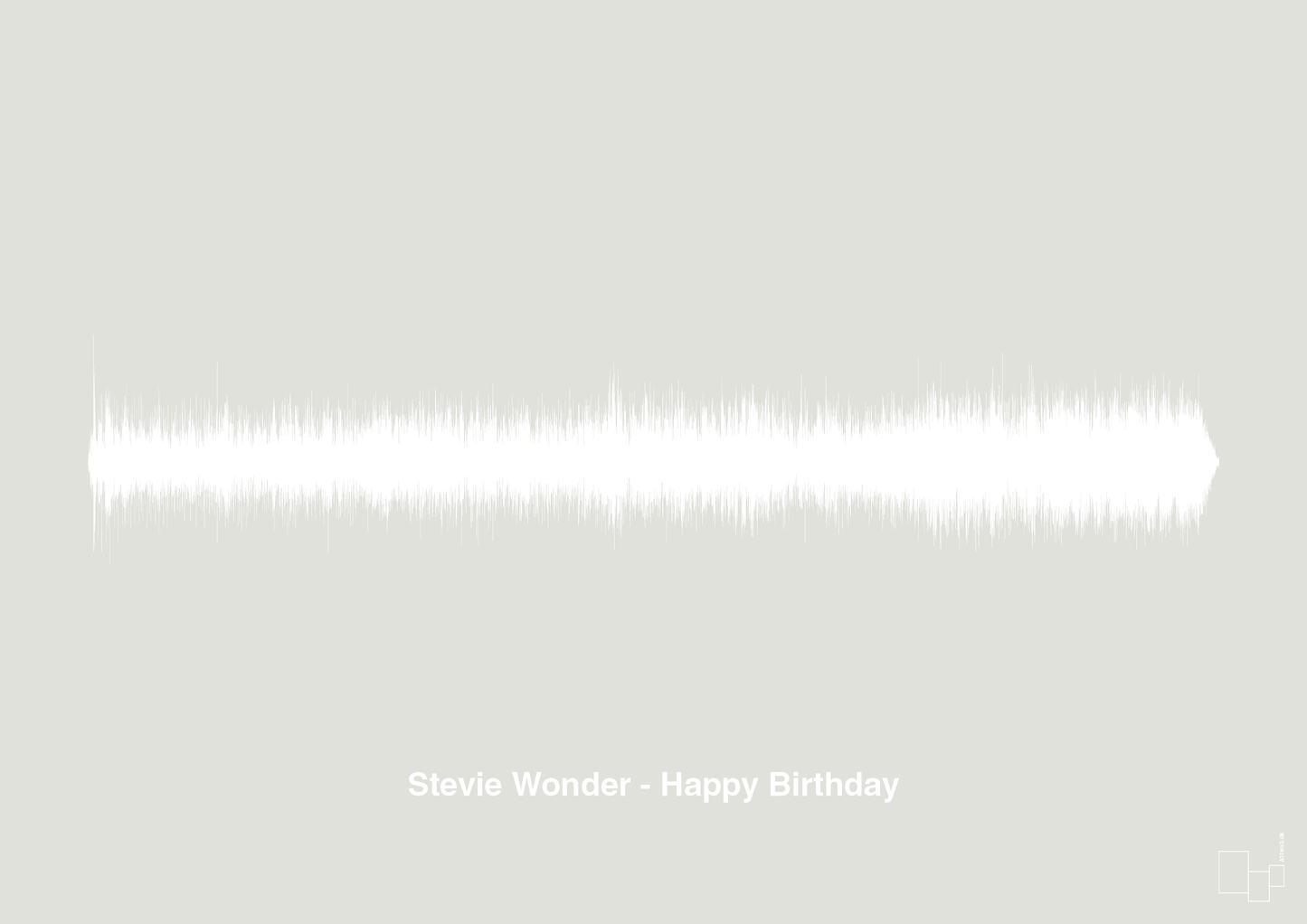 plakat: stevie wonder - happy birthday - painters white-Soundwave-A1two3