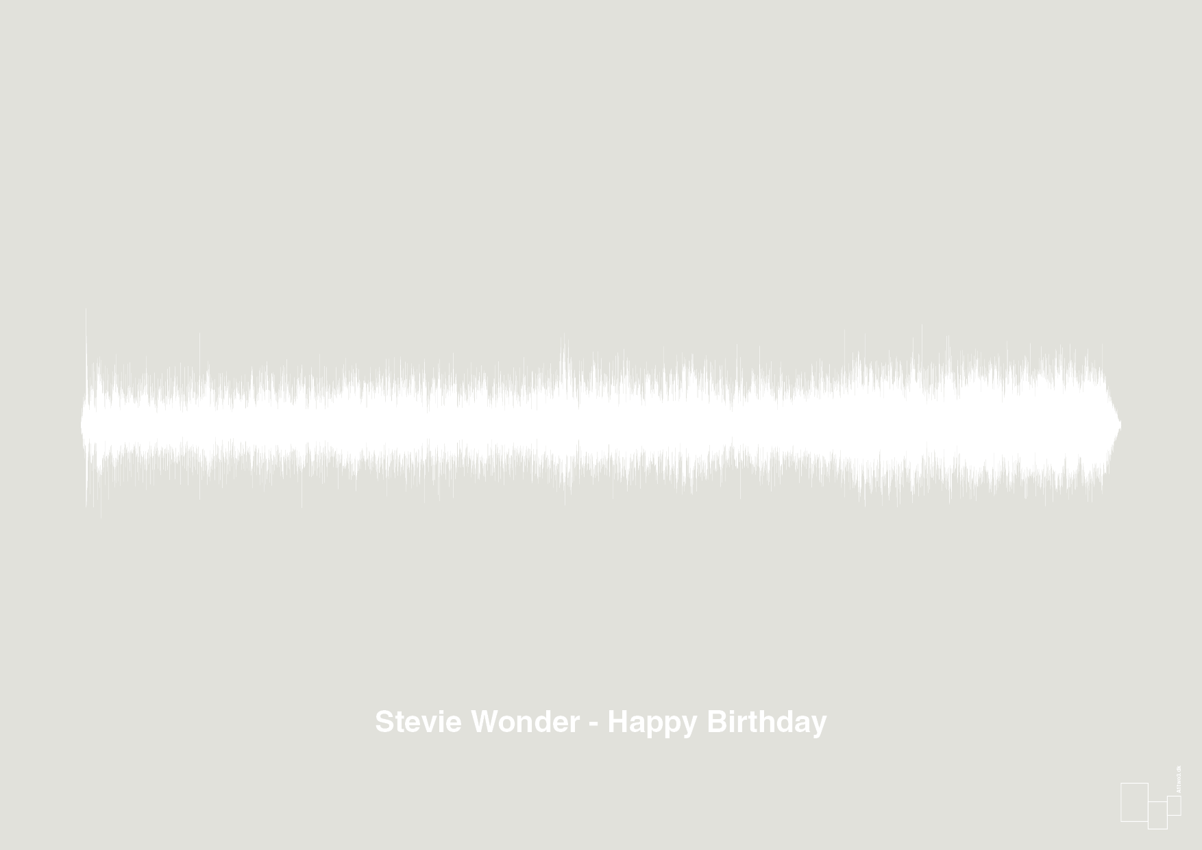 plakat: stevie wonder - happy birthday - painters white-Soundwave-A1two3