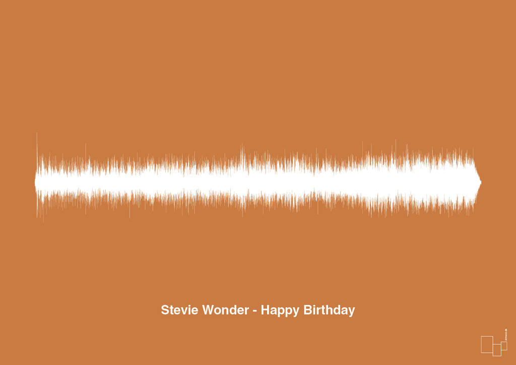plakat: stevie wonder - happy birthday - rumba orange-Soundwave-A1two3