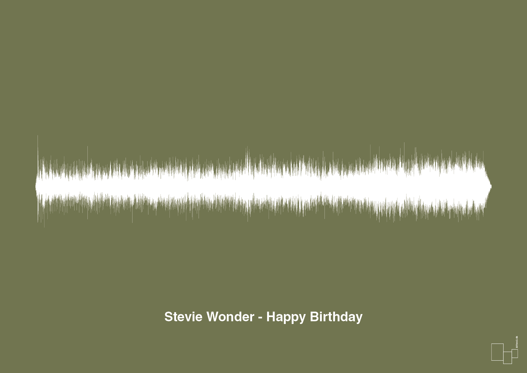 plakat: stevie wonder - happy birthday - secret meadow-Soundwave-A1two3