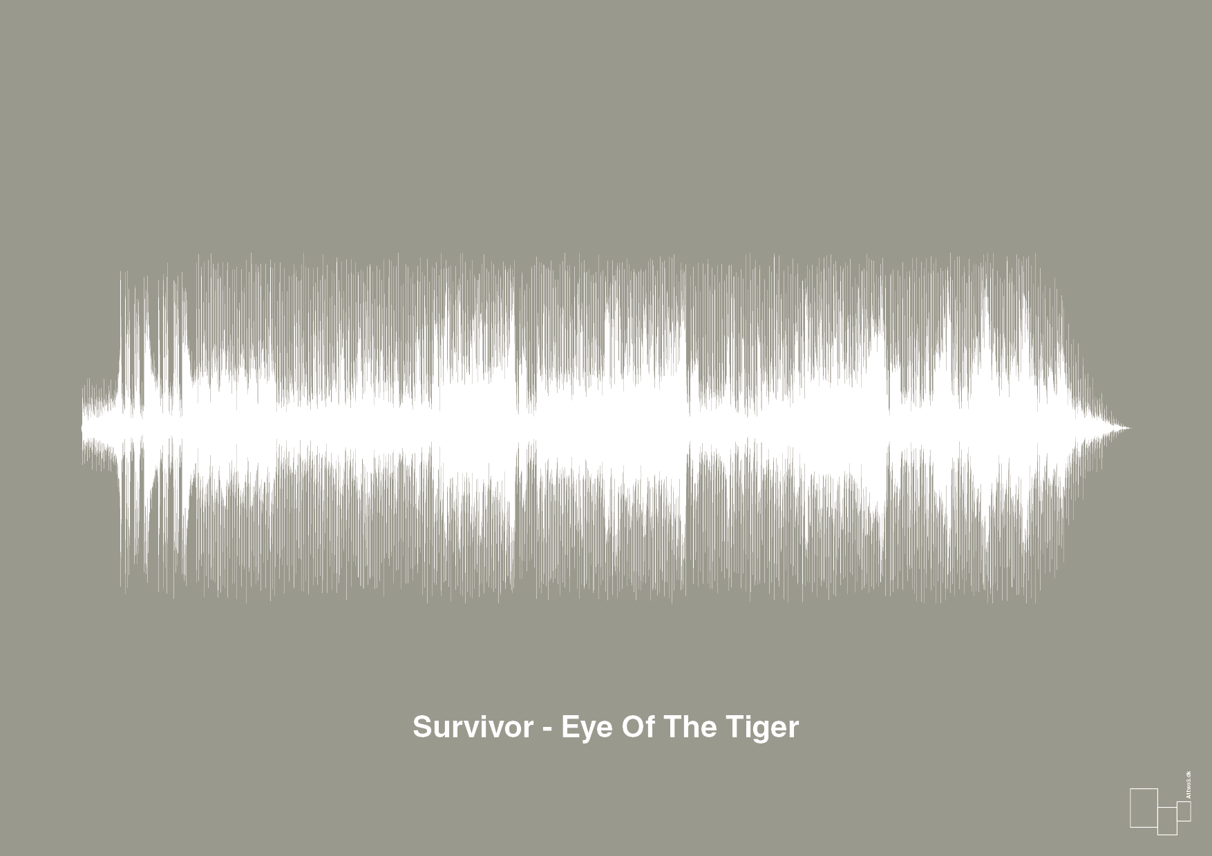 plakat: survivor - eye of the tiger - battleship gray-Soundwave-A1two3