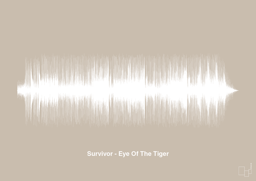 plakat: survivor - eye of the tiger - creamy mushroom-Soundwave-A1two3