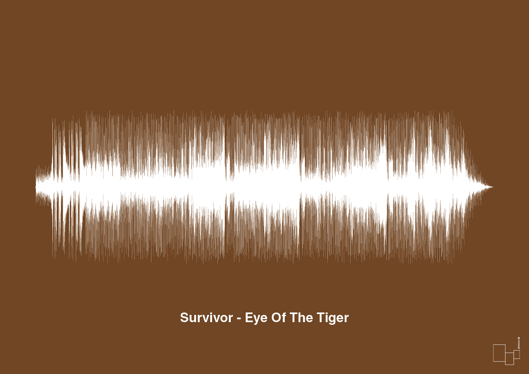 plakat: survivor - eye of the tiger - dark brown-Soundwave-A1two3