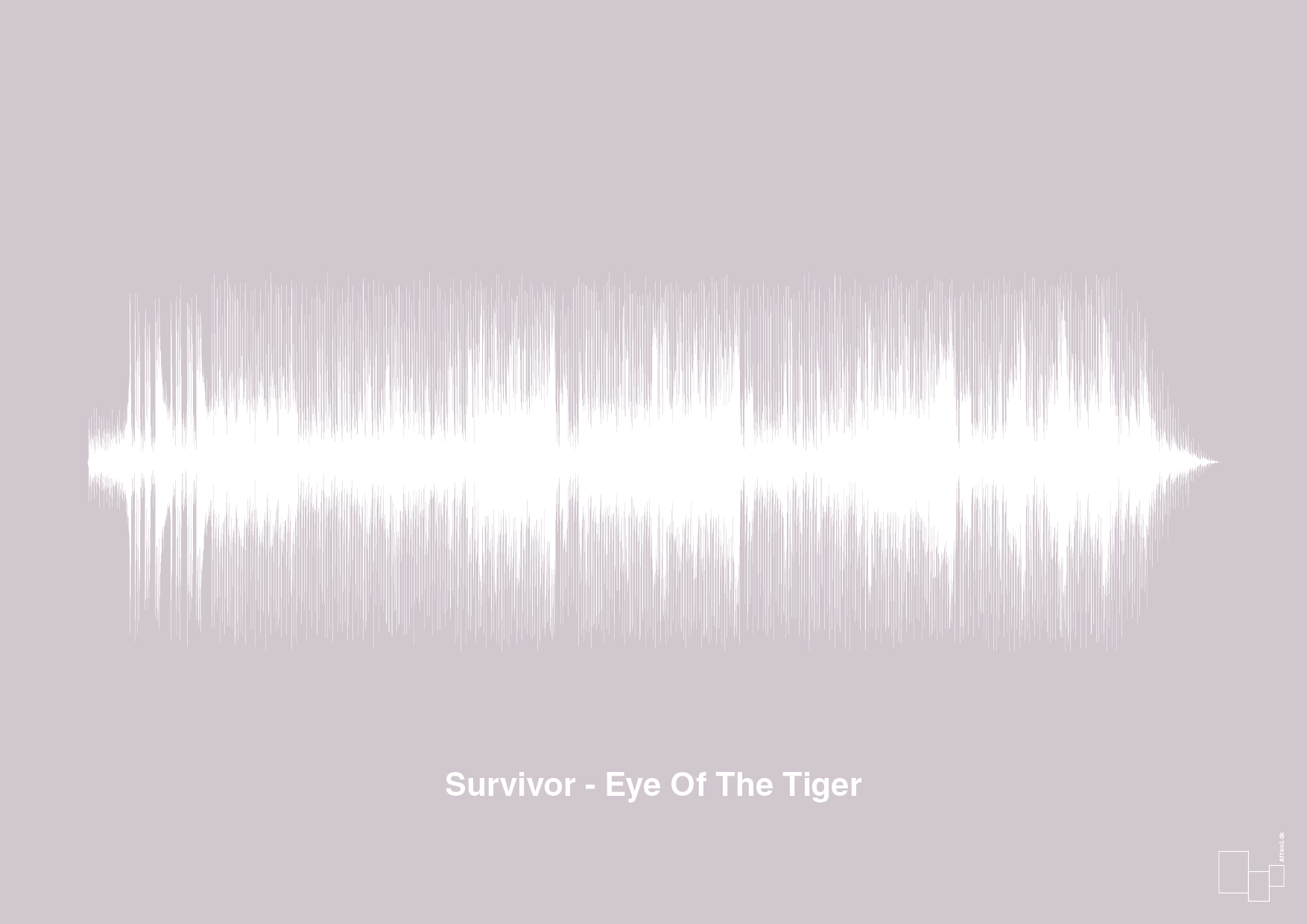 plakat: survivor - eye of the tiger - dusty lilac-Soundwave-A1two3