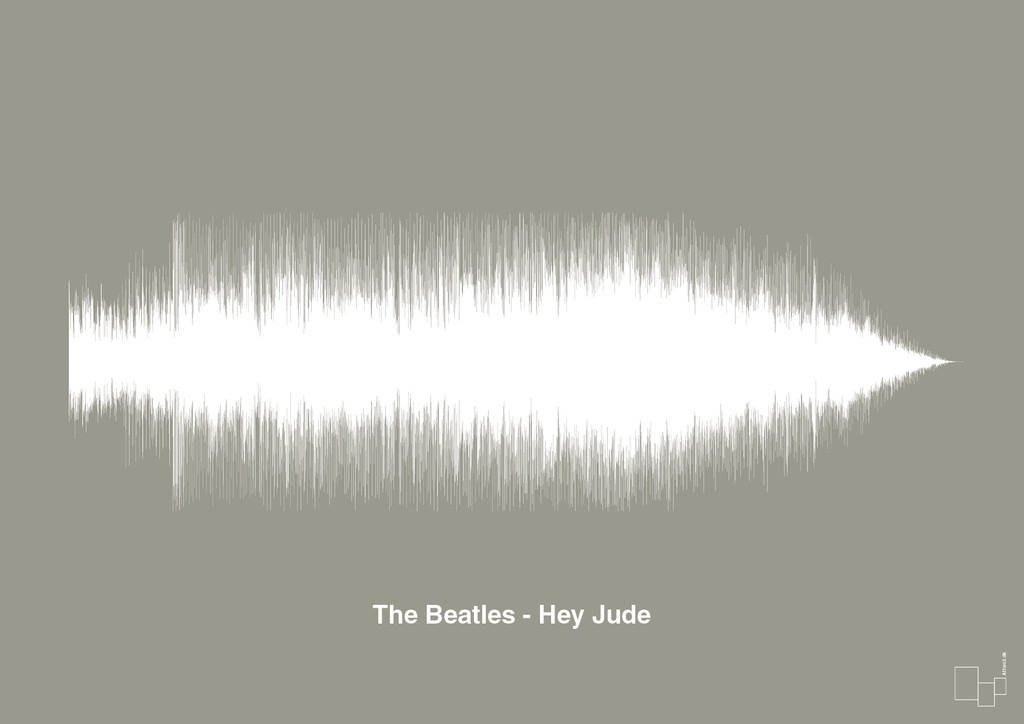 plakat: the beatles - hey jude - battleship gray-Soundwave-A1two3