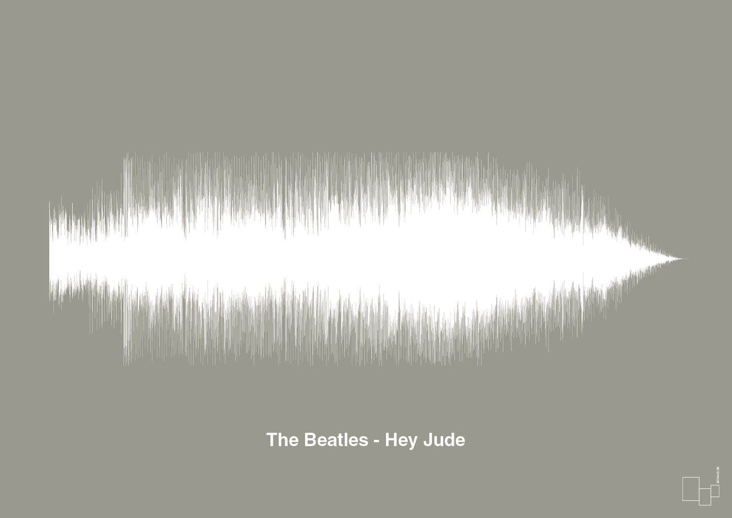 plakat: the beatles - hey jude - battleship gray-Soundwave-A1two3