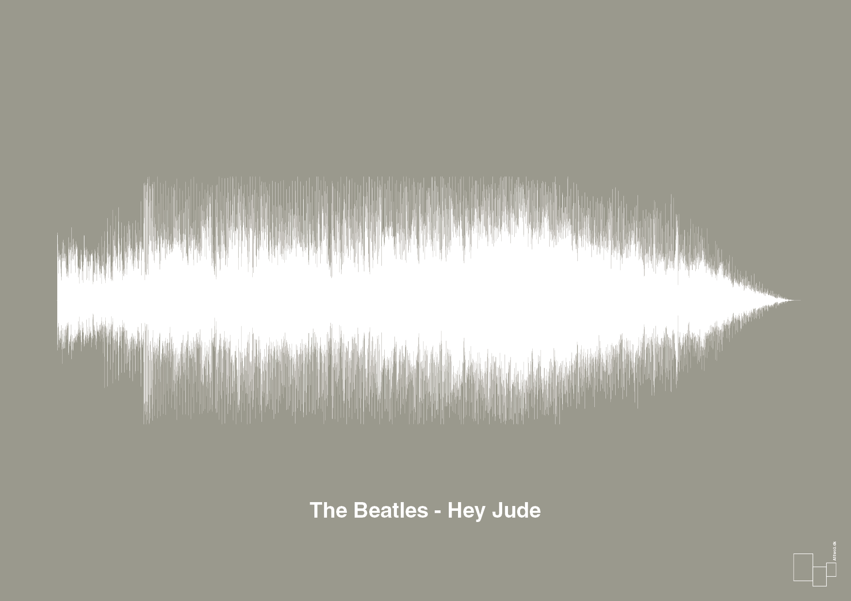 plakat: the beatles - hey jude - battleship gray-Soundwave-A1two3