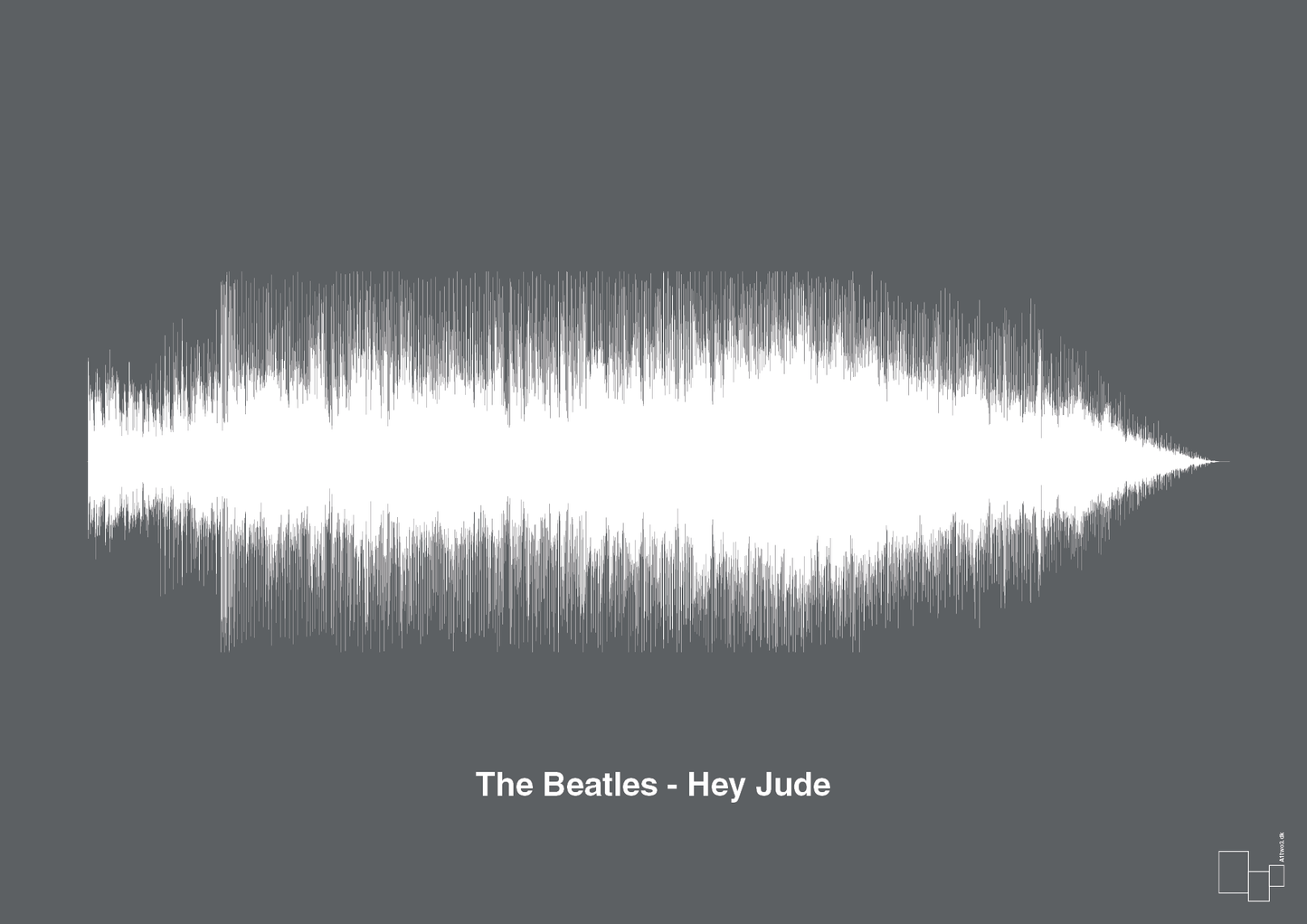plakat: the beatles - hey jude - graphic charcoal-Soundwave-A1two3