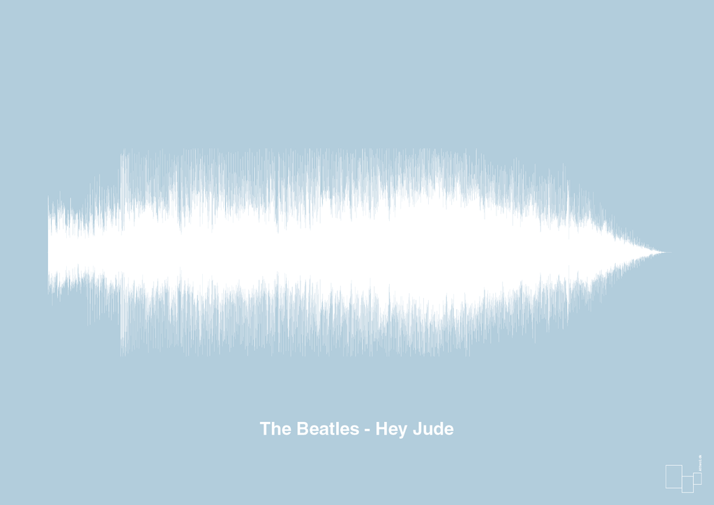 plakat: the beatles - hey jude - heavenly blue-Soundwave-A1two3