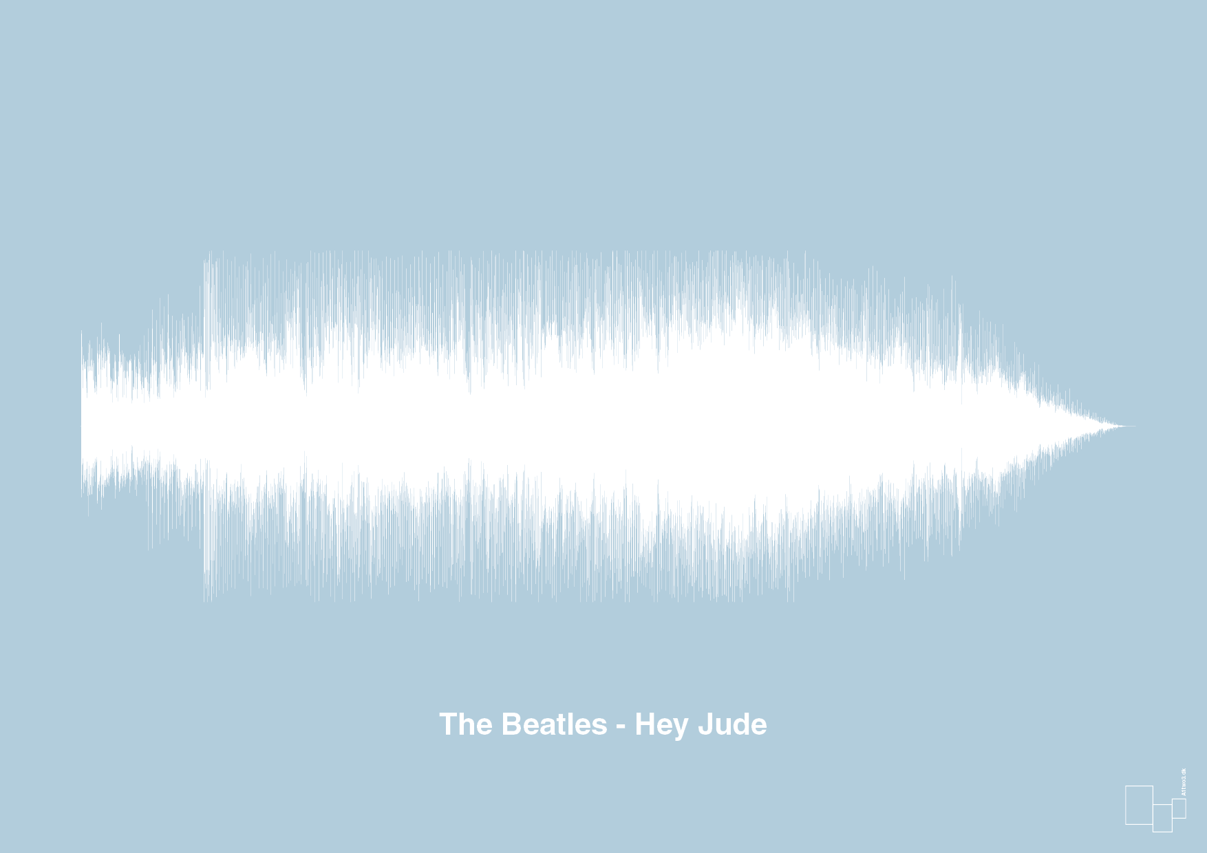 plakat: the beatles - hey jude - heavenly blue-Soundwave-A1two3
