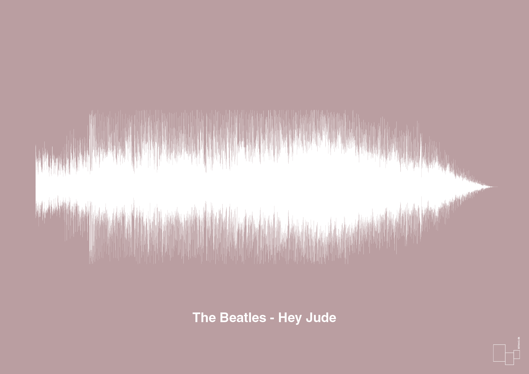 plakat: the beatles - hey jude - light rose-Soundwave-A1two3