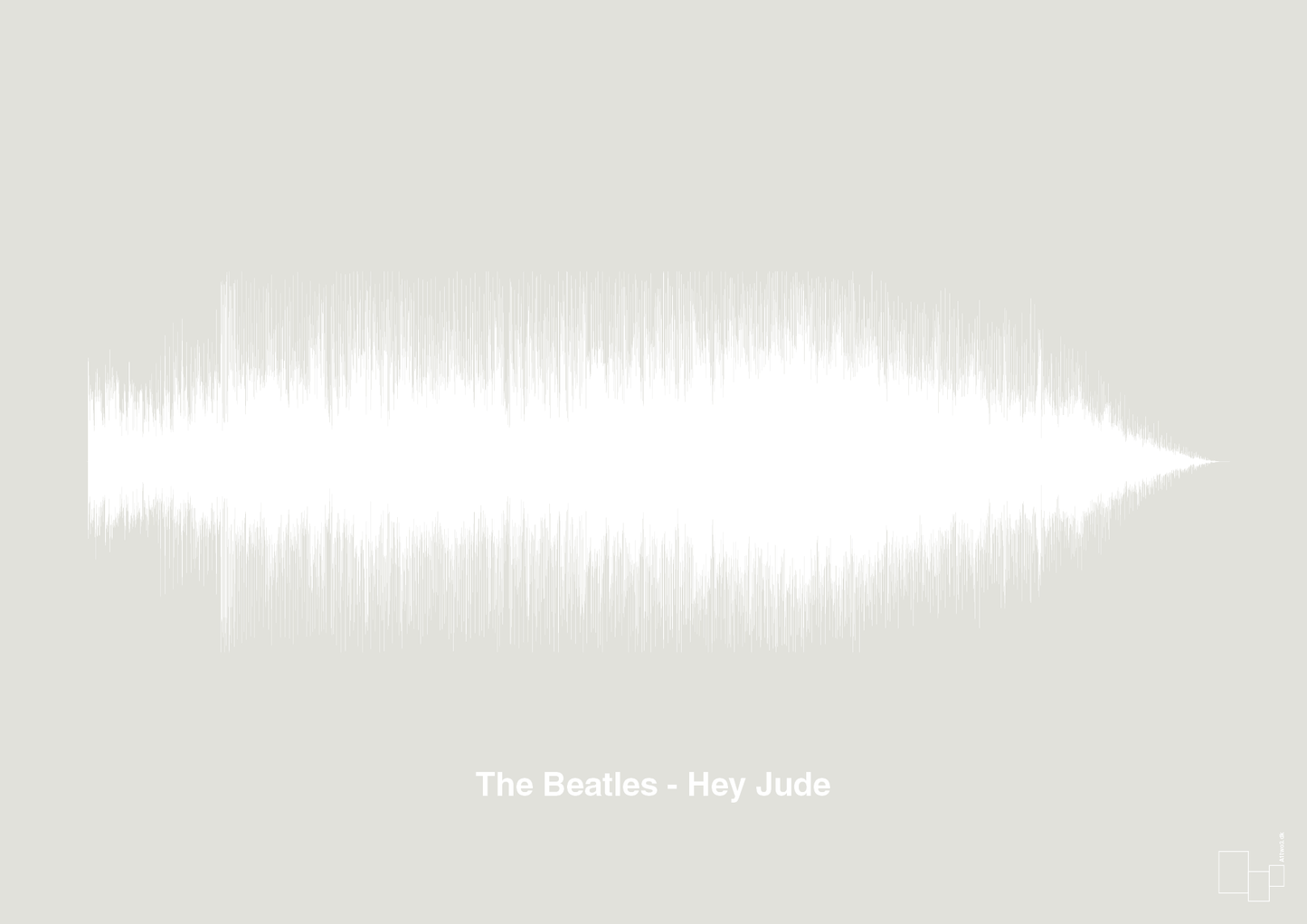 plakat: the beatles - hey jude - painters white-Soundwave-A1two3