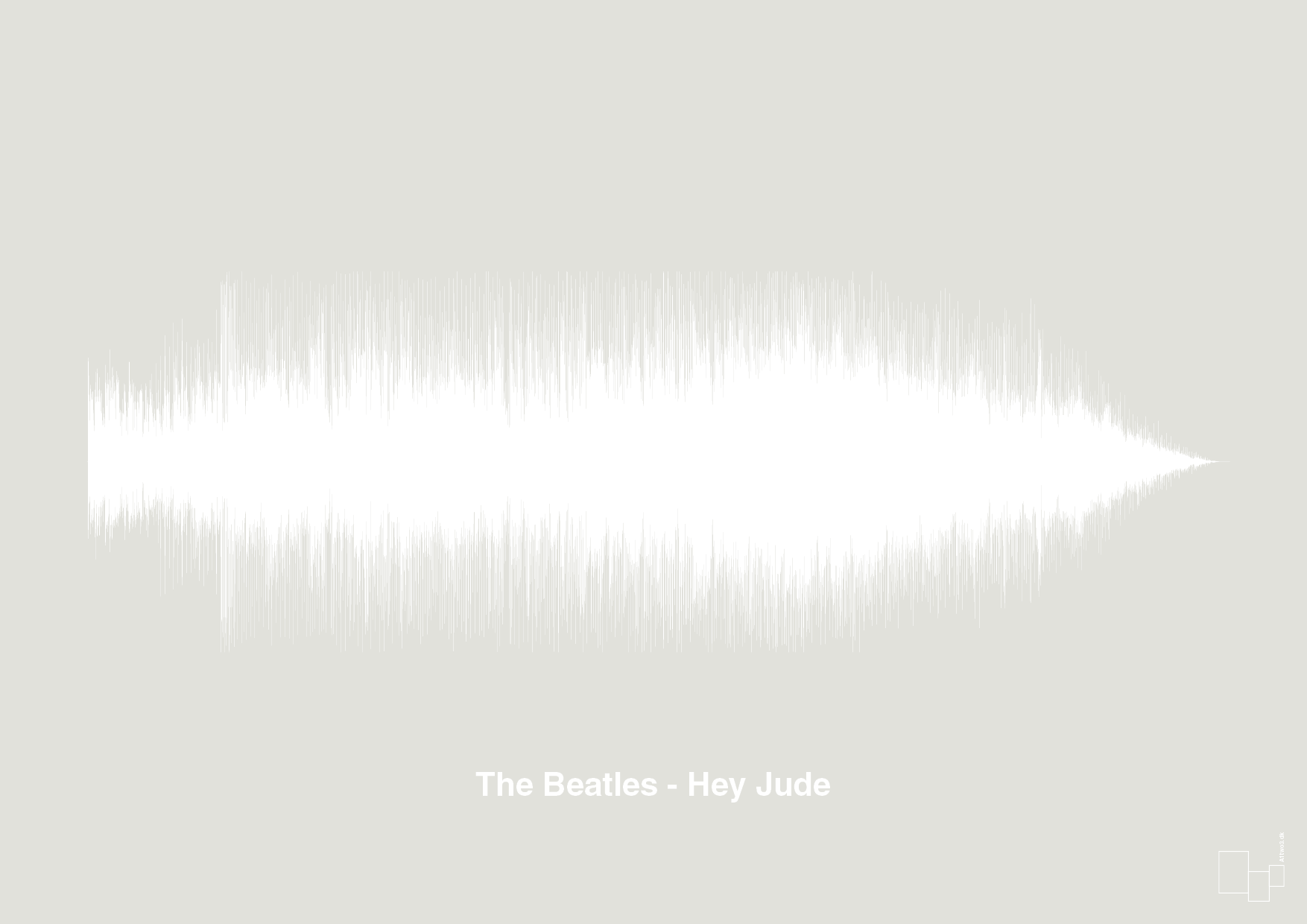 plakat: the beatles - hey jude - painters white-Soundwave-A1two3