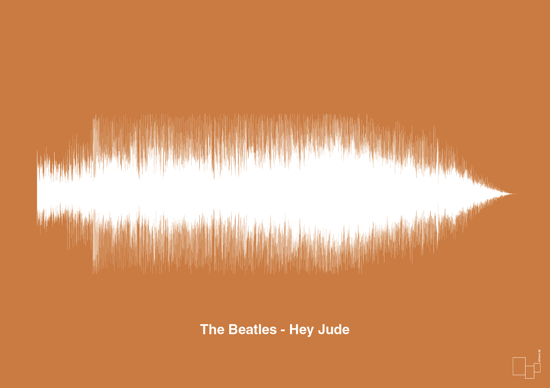 plakat: the beatles - hey jude - rumba orange-Soundwave-A1two3
