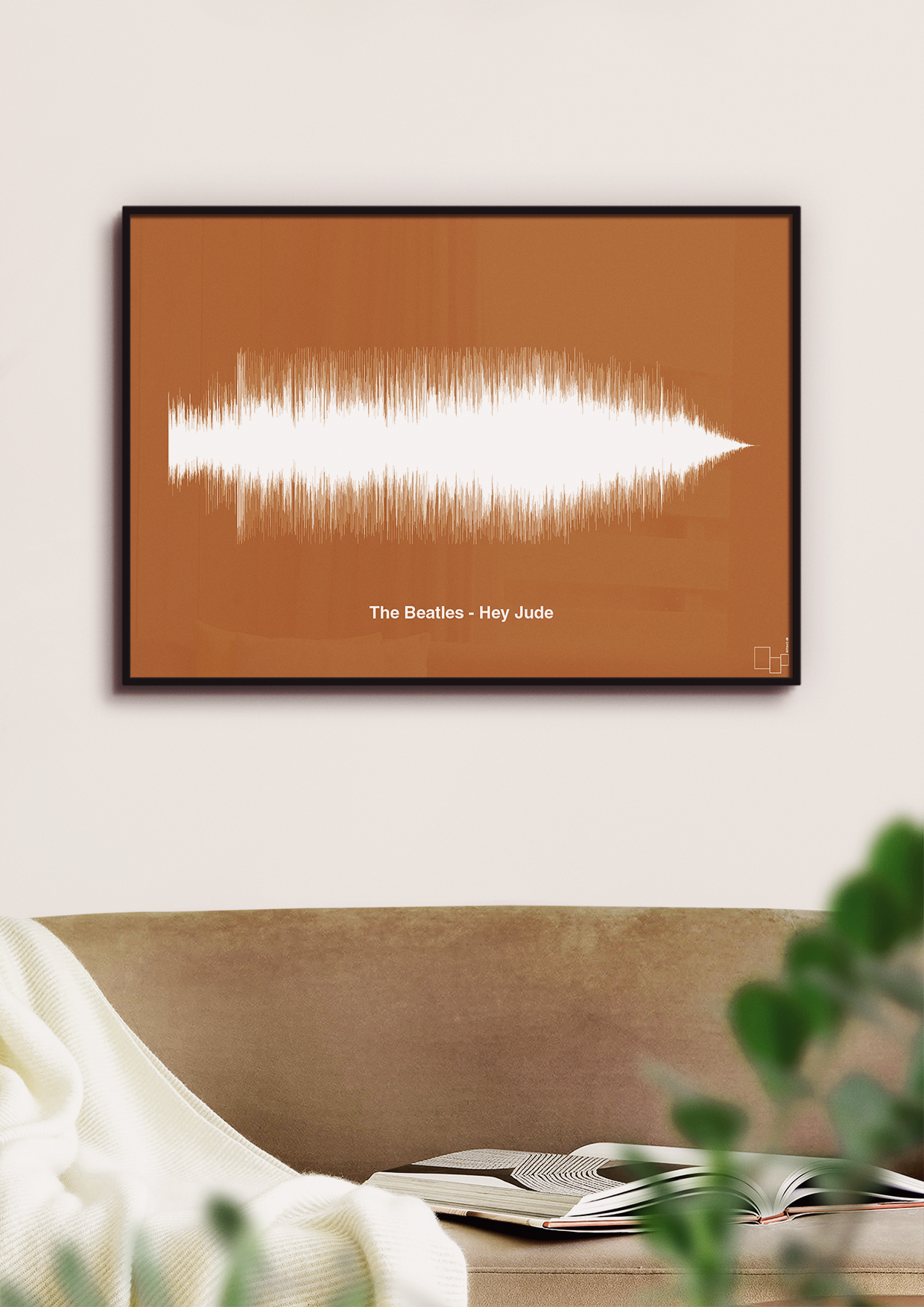 plakat: the beatles - hey jude - graphic charcoal-Soundwave-A1two3