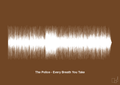 plakat: the police - every breath you take - dark brown-Soundwave-A1two3