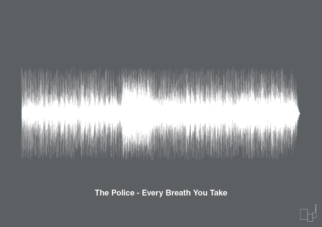 plakat: the police - every breath you take - graphic charcoal-Soundwave-A1two3