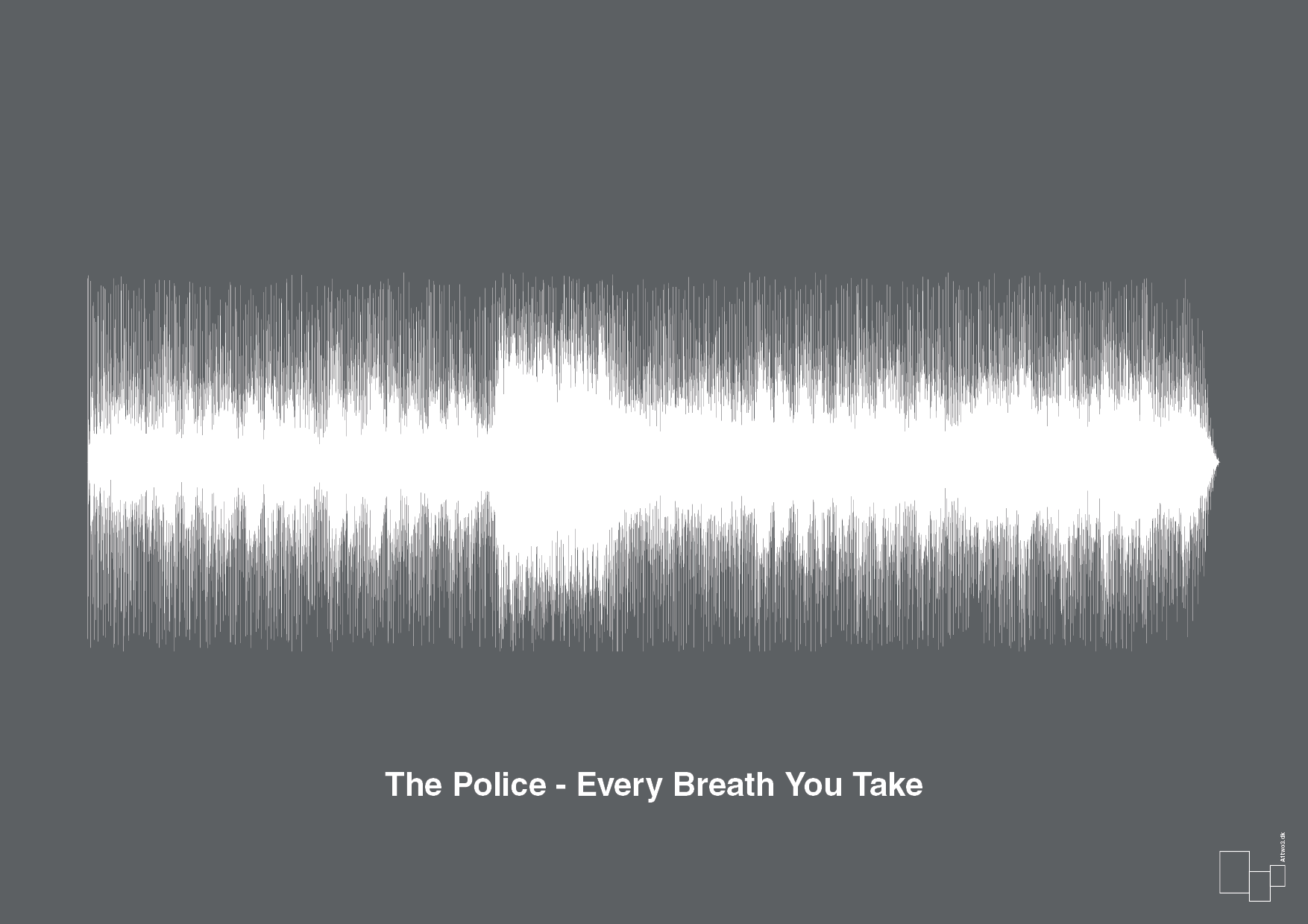 plakat: the police - every breath you take - graphic charcoal-Soundwave-A1two3