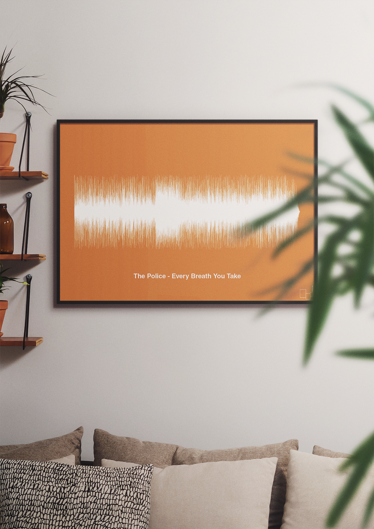 plakat: the police - every breath you take - graphic charcoal-Soundwave-A1two3