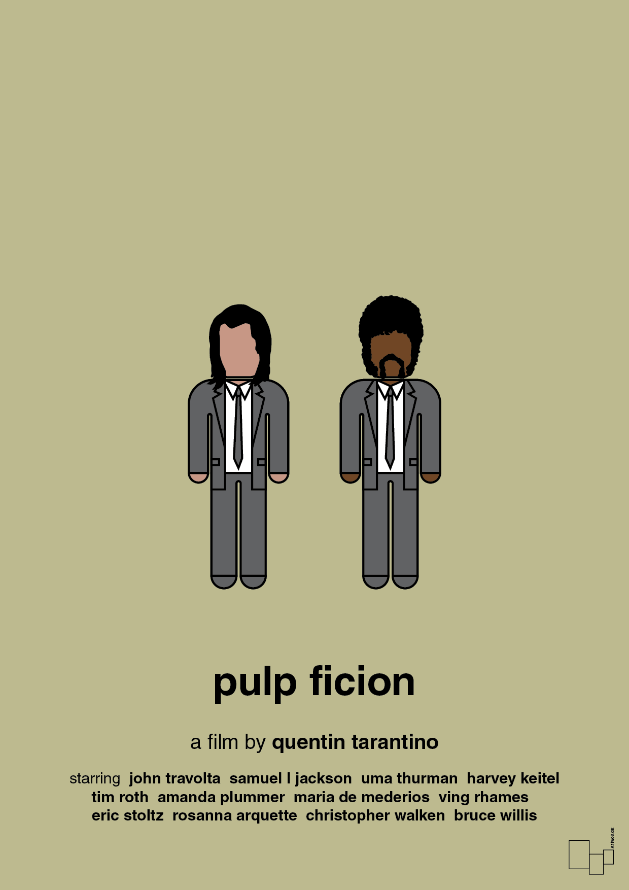 plakat: pulp fiction - back to nature-FIlm-A1two3