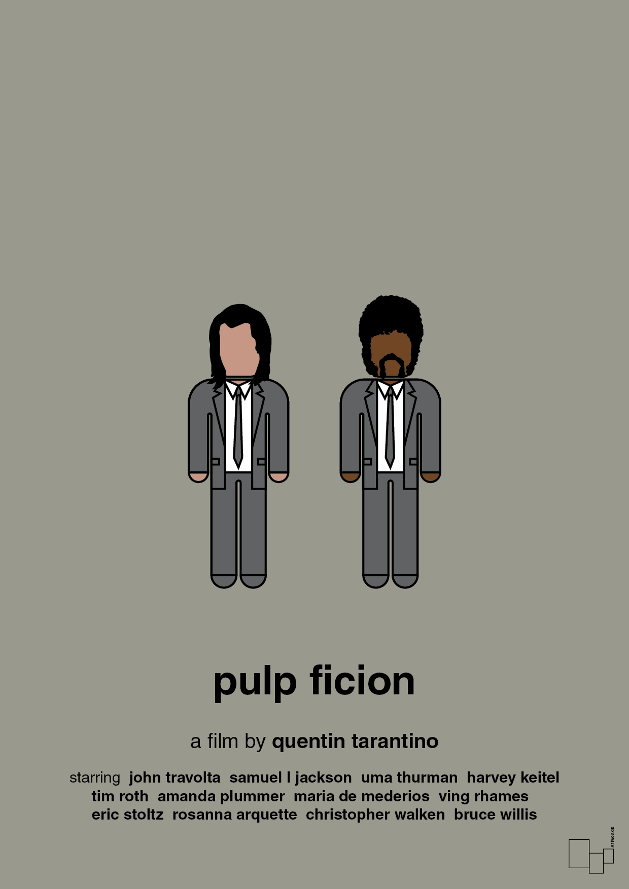 plakat: pulp fiction - battleship gray-FIlm-A1two3