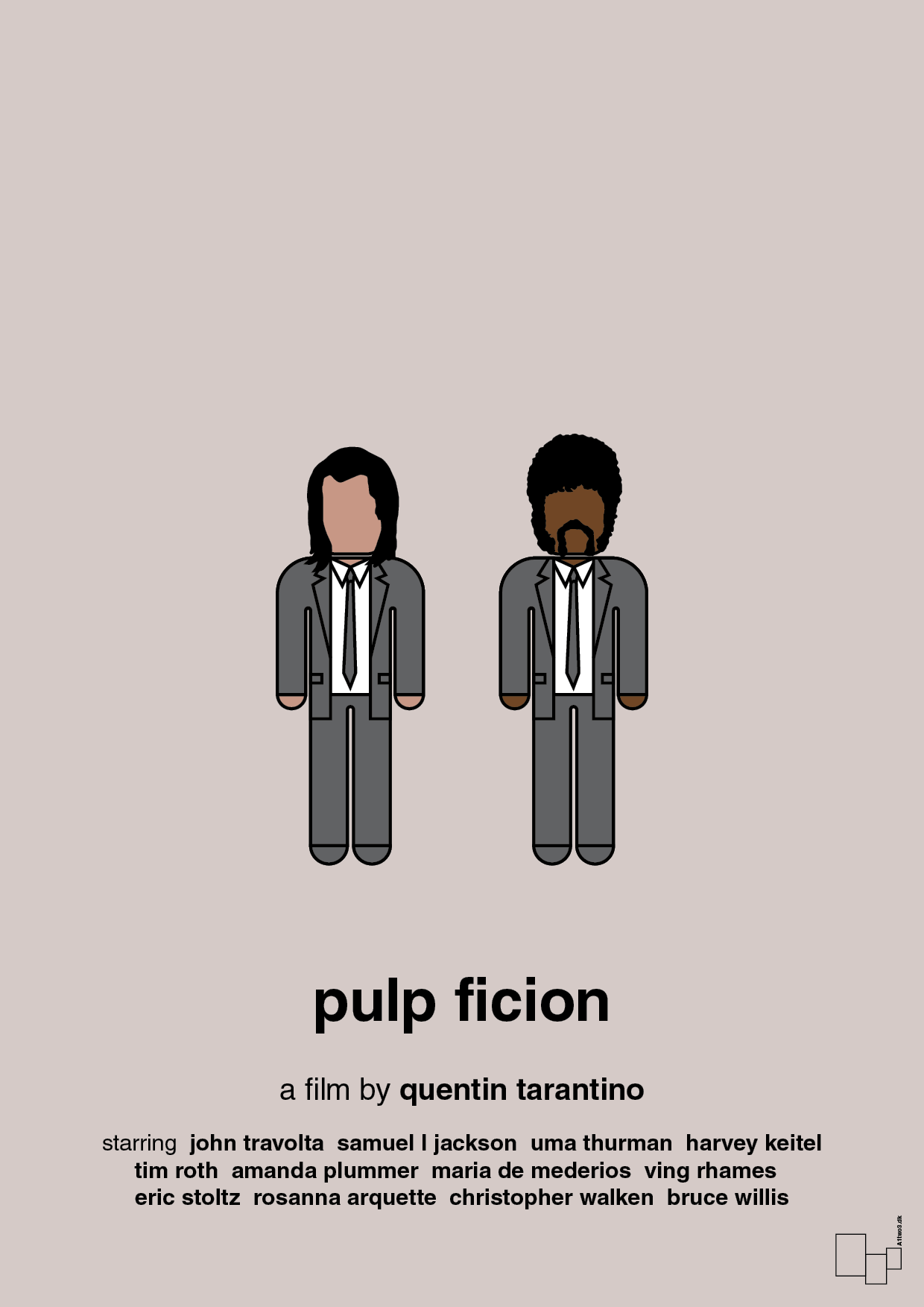 plakat: pulp fiction - broken beige-FIlm-A1two3
