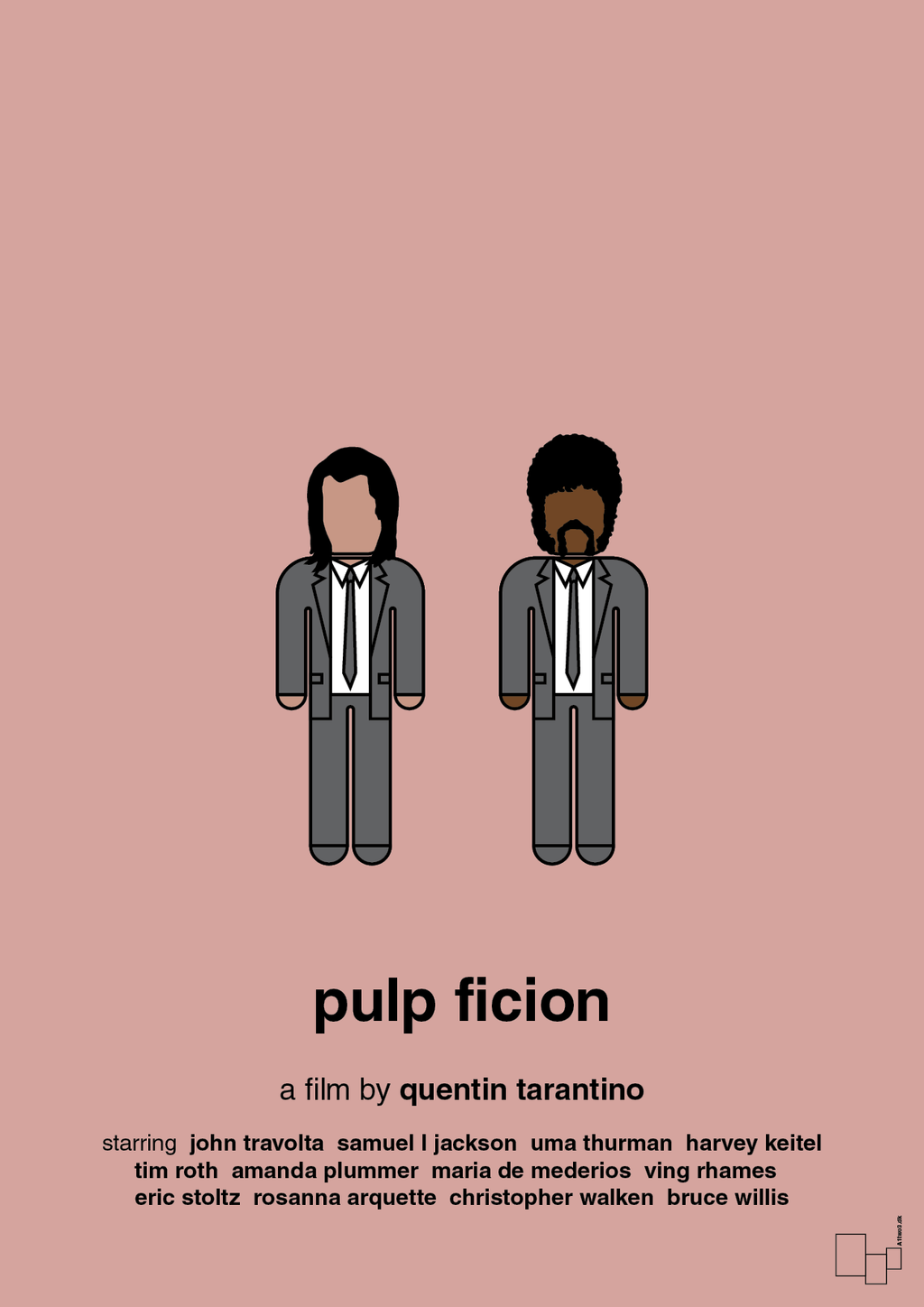 plakat: pulp fiction - bubble shell-FIlm-A1two3