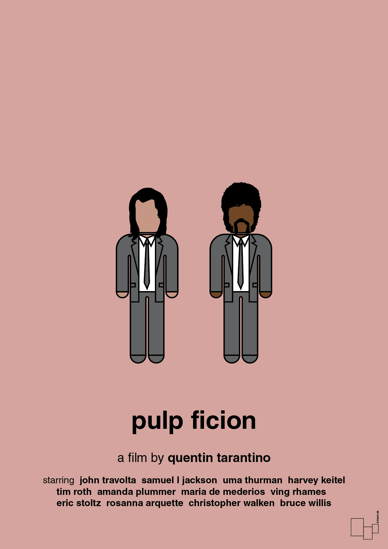 plakat: pulp fiction - bubble shell-FIlm-A1two3
