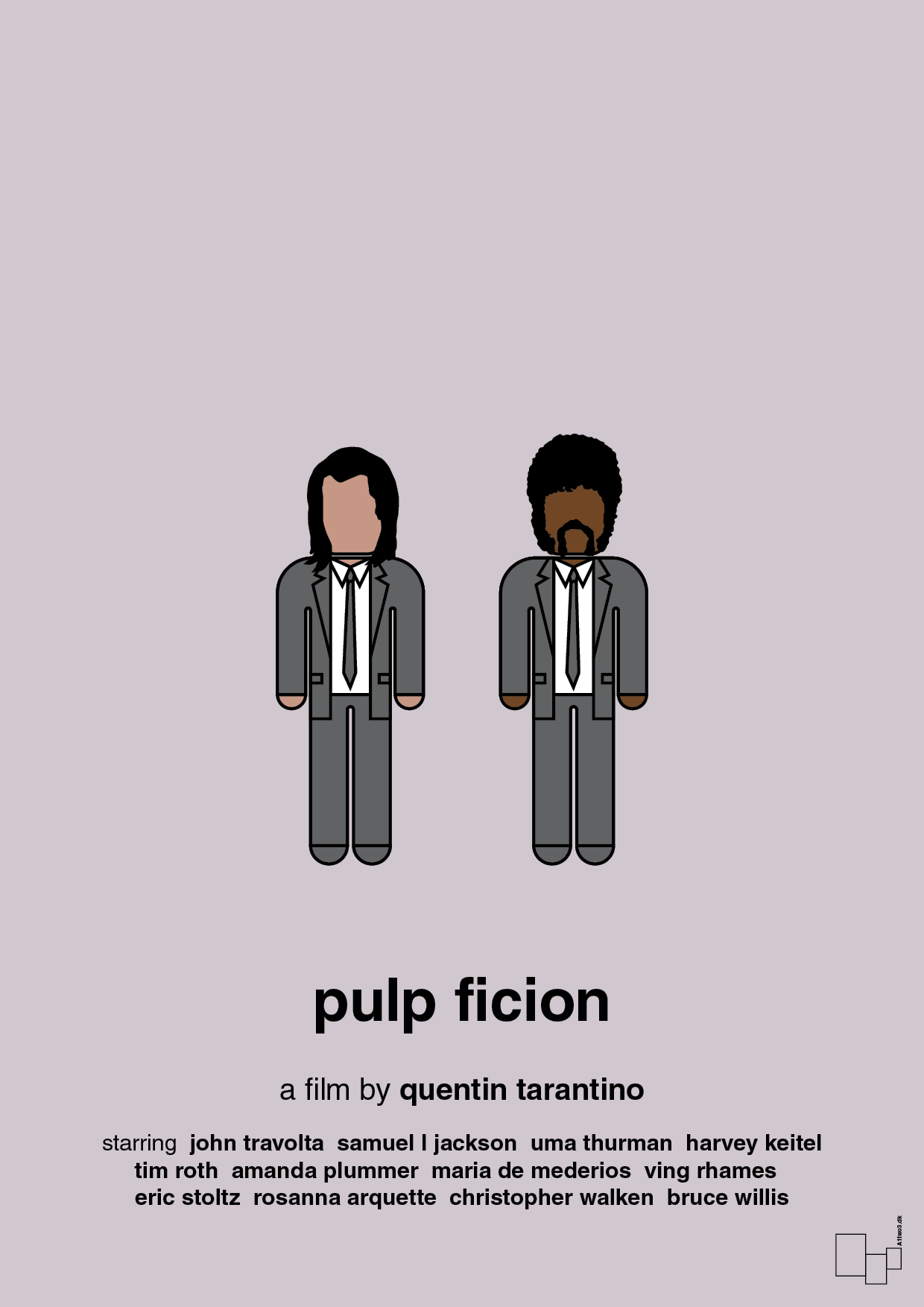 plakat: pulp fiction - dusty lilac-FIlm-A1two3