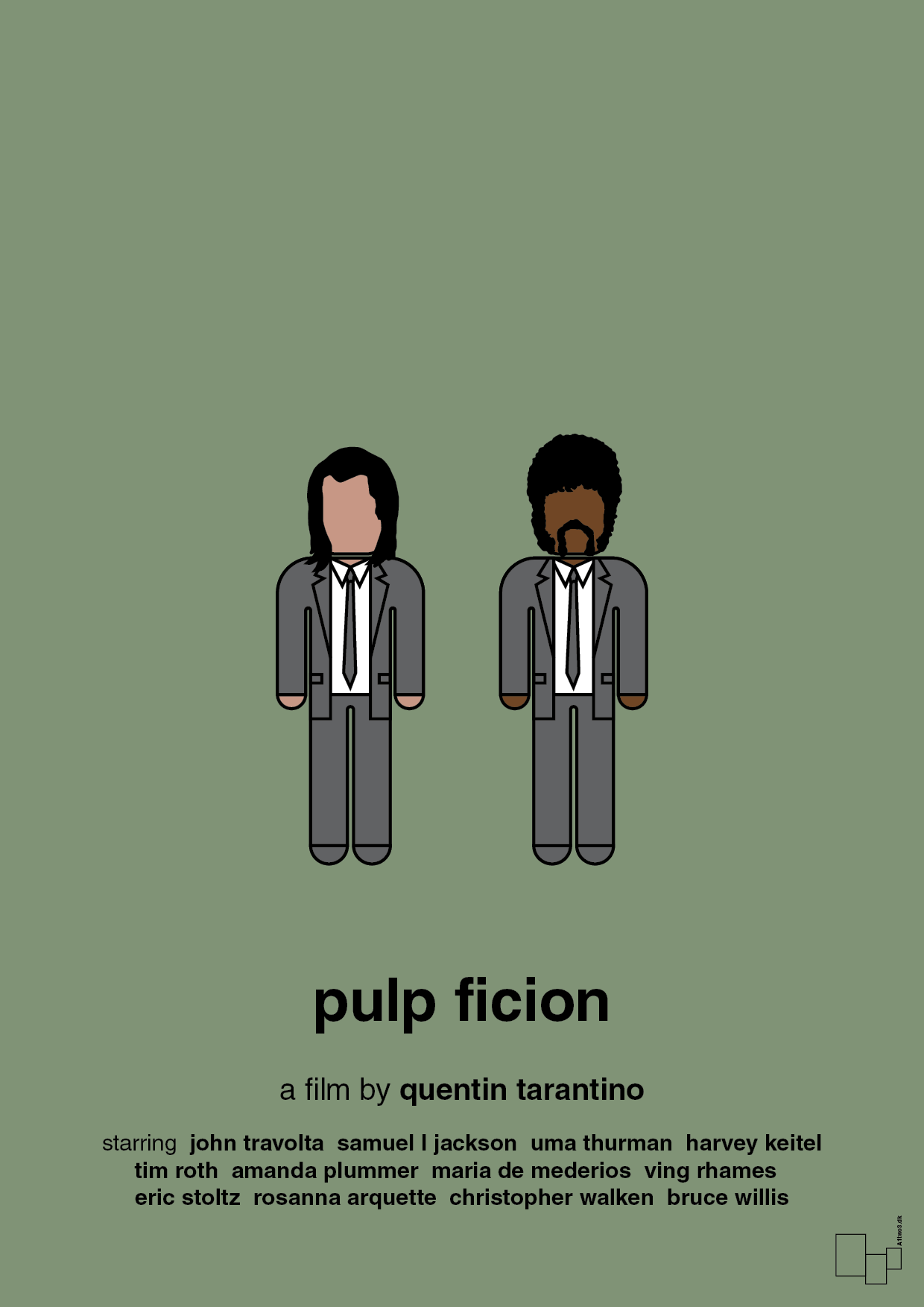 plakat: pulp fiction - jade-FIlm-A1two3